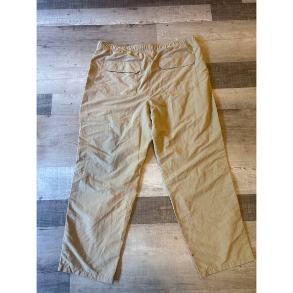 Original USA Pants Mens XL Beige Slash Pockets Elastic Waistband Comfort Preppy - Picture 4 of 5